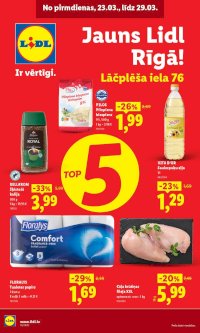 Buklets - LIDL - Jauns veikals, Lācplēša iela 76, Rīga (23.03.2026 - 29.03.2026)