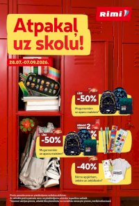 Buklets - RIMI - Atpakaļ uz skolu! (28.07.2026 - 07.09.2026)