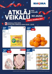 Buklets - MAXIMA - Atklāj veikalu, Olaine, Veselības iela 1 (18.12.2025 - 22.12.2025)